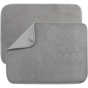 2 Pack Microfiber Dish Drying Mat,Absorbent Dish Drainer Kitchen Counter